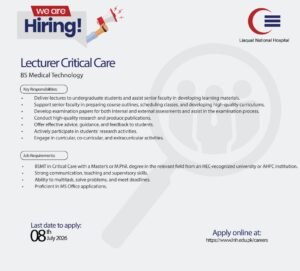 Liaquat National Hospital LNH Jobs Lecturer Critical Care